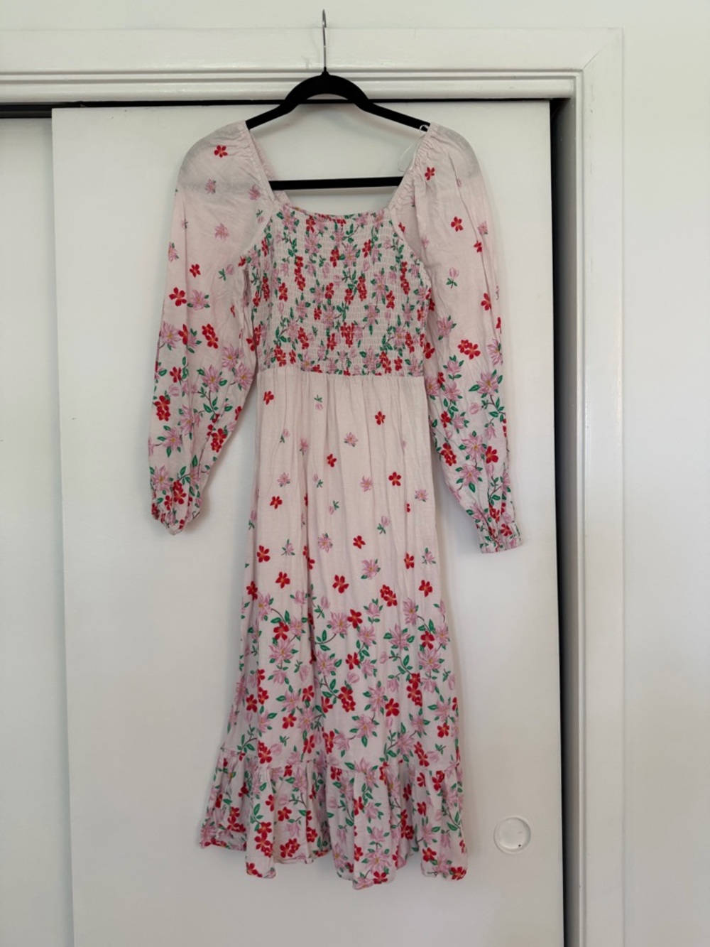 Draper James Pink Floral Midi Dress